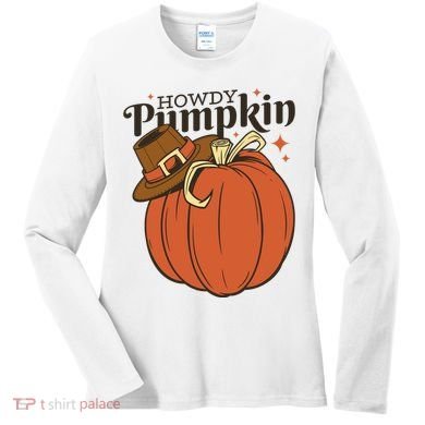 Howdy Pumpkin Cowboy Fall Women's Long Sleeve Shirt
