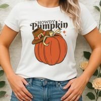Howdy Pumpkin Cowboy Fall Women's T-Shirt thumb 2