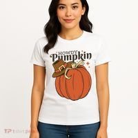 Howdy Pumpkin Cowboy Fall Women's T-Shirt thumb 4