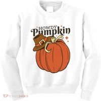 Howdy Pumpkin Cowboy Fall Kids Sweatshirt thumb 0