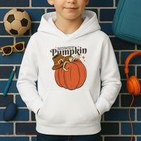 Howdy Pumpkin Cowboy Fall Kids Hoodie thumb 2