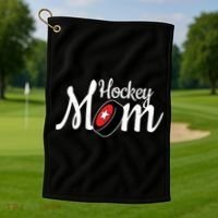 Hockey Player Cool Mom Gift Hockey Mom Gift Golf Towel thumb 1