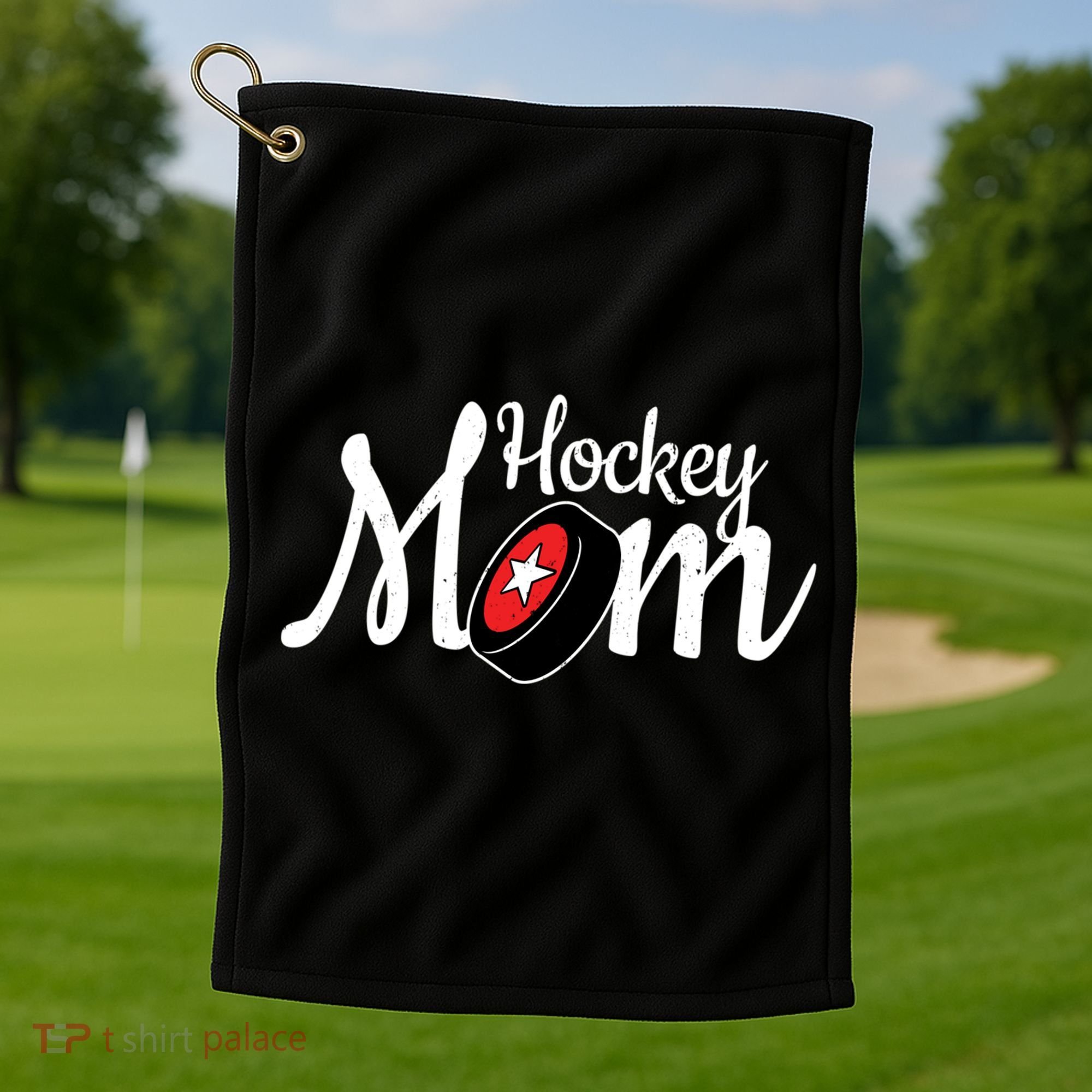 Hockey Player Cool Mom Gift Hockey Mom Gift Golf Towel