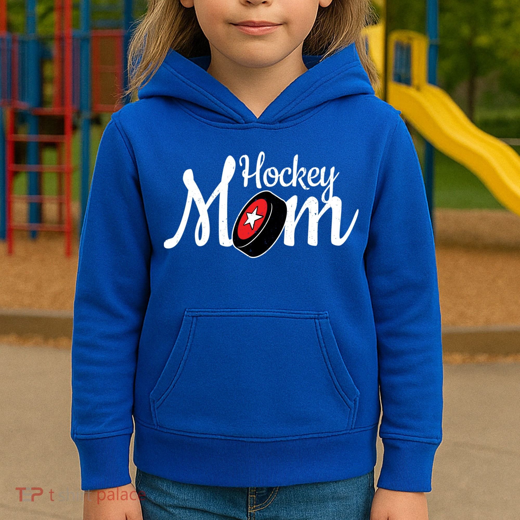Hockey Player Cool Mom Gift Hockey Mom Gift Kids Hoodie
