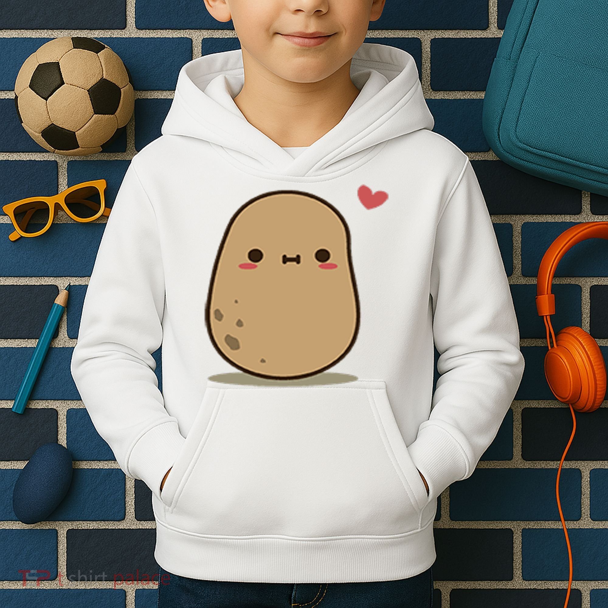 Happy Potato Cool Gift Kids Hoodie