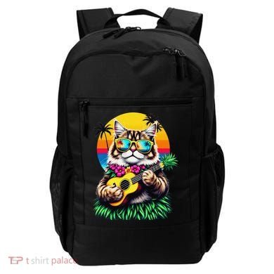 Hawaiian Persian Cat Pineapple Ukulele Summer Vacation Backpack