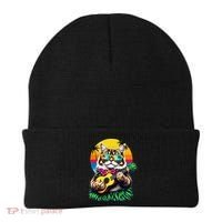 Hawaiian Persian Cat Pineapple Ukulele Summer Vacation Beanie thumb 0