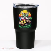 Hawaiian Persian Cat Pineapple Ukulele Summer Vacation Tumbler thumb 0