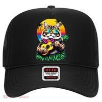 Hawaiian Persian Cat Pineapple Ukulele Summer Vacation Hat thumb 0