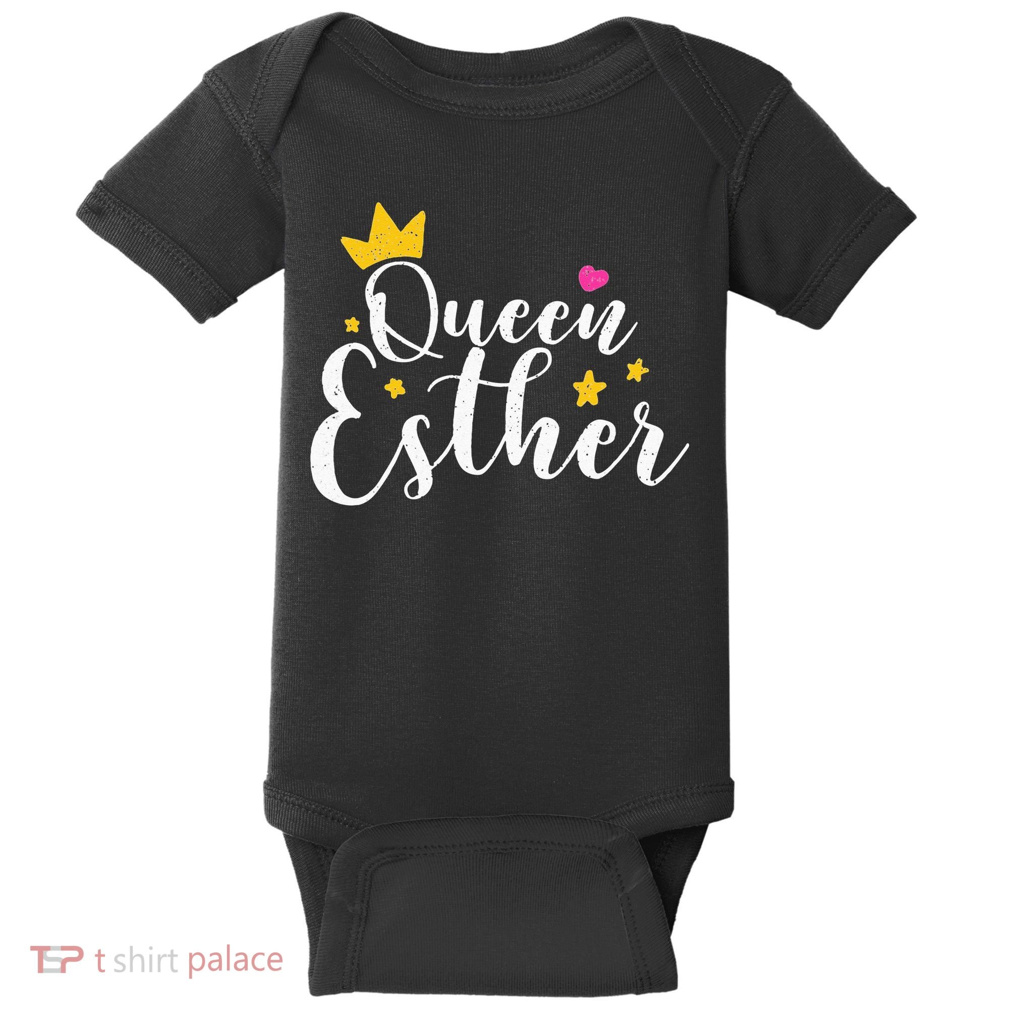 Happy Purim Costume Idea Queen Esther Hebrew Jewish Holiday Baby Bodysuit