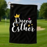 Happy Purim Costume Idea Queen Esther Hebrew Jewish Holiday Golf Towel thumb 1