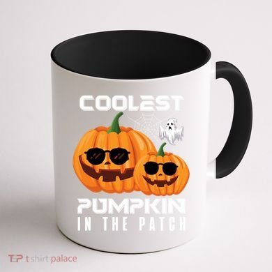 Halloween Pumpkin Coolest Pumpkin In The Patch Vintage Gift Coffee Mug back