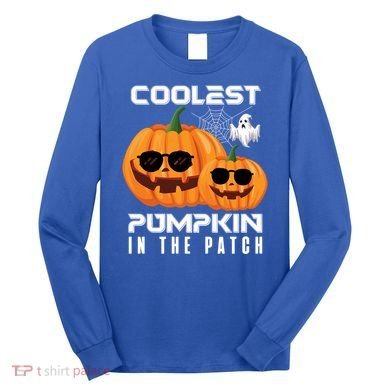 Halloween Pumpkin Coolest Pumpkin In The Patch Vintage Gift Long Sleeve Shirt