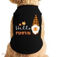 Hello Pumpkin Cute Gnome Fall Autumn Doggie Tank thumb 0