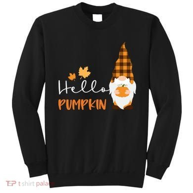 Hello Pumpkin Cute Gnome Fall Autumn Sweatshirt