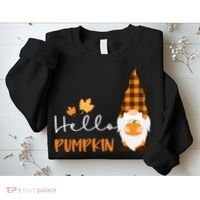 Hello Pumpkin Cute Gnome Fall Autumn Sweatshirt thumb 2
