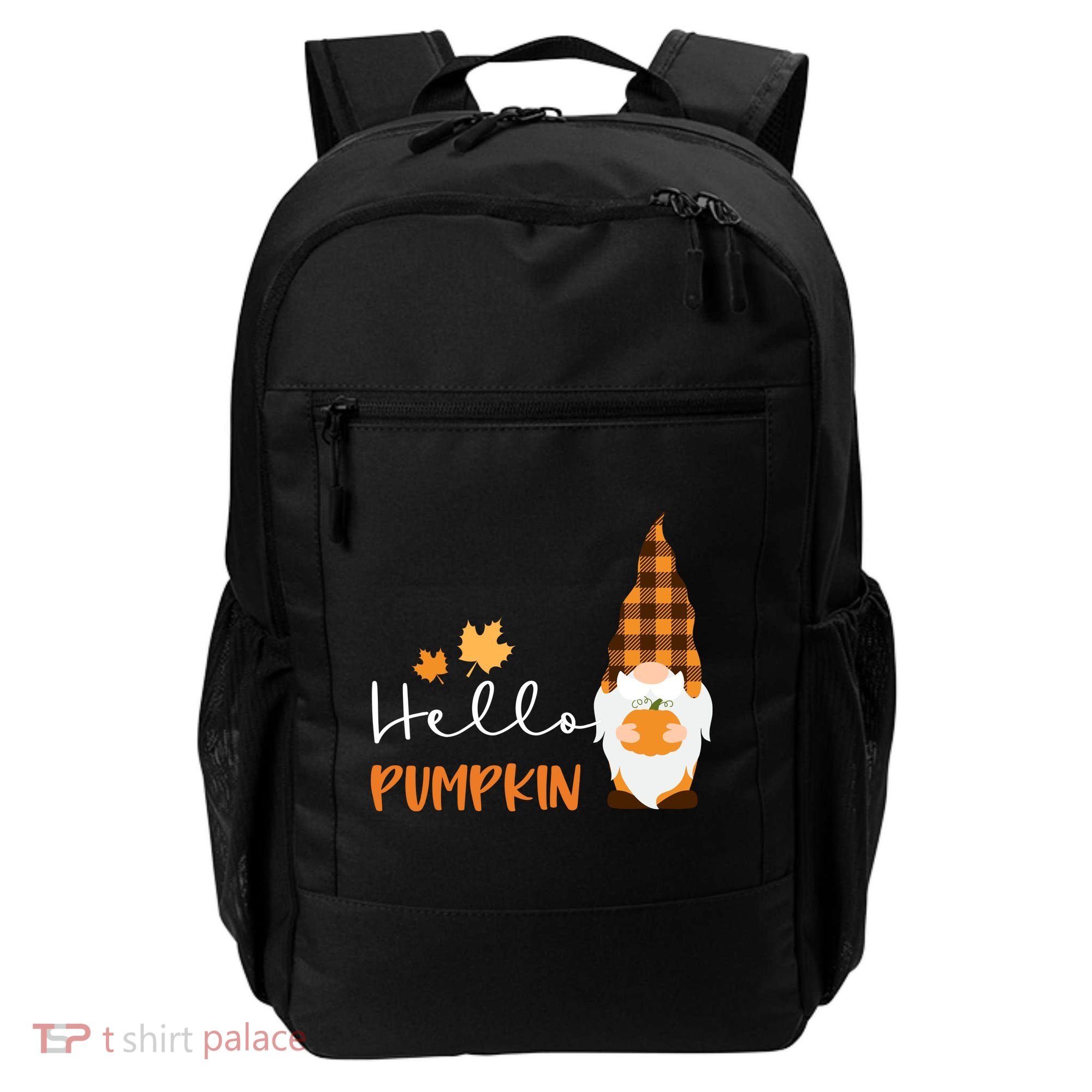 Hello Pumpkin Cute Gnome Fall Autumn Backpack