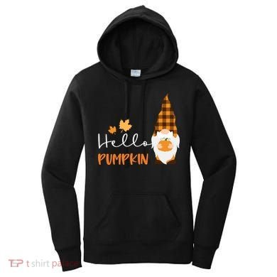 Hello Pumpkin Cute Gnome Fall Autumn Women's Hoodie