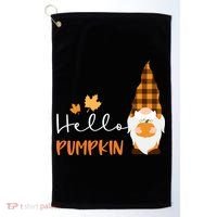 Hello Pumpkin Cute Gnome Fall Autumn Golf Towel thumb 0