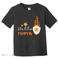 Hello Pumpkin Cute Gnome Fall Autumn Toddler T-Shirt thumb 0