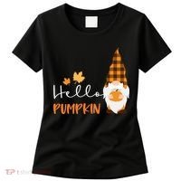Hello Pumpkin Cute Gnome Fall Autumn Women's T-Shirt thumb 0