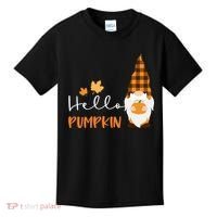 Hello Pumpkin Cute Gnome Fall Autumn Kids T-Shirt thumb 0