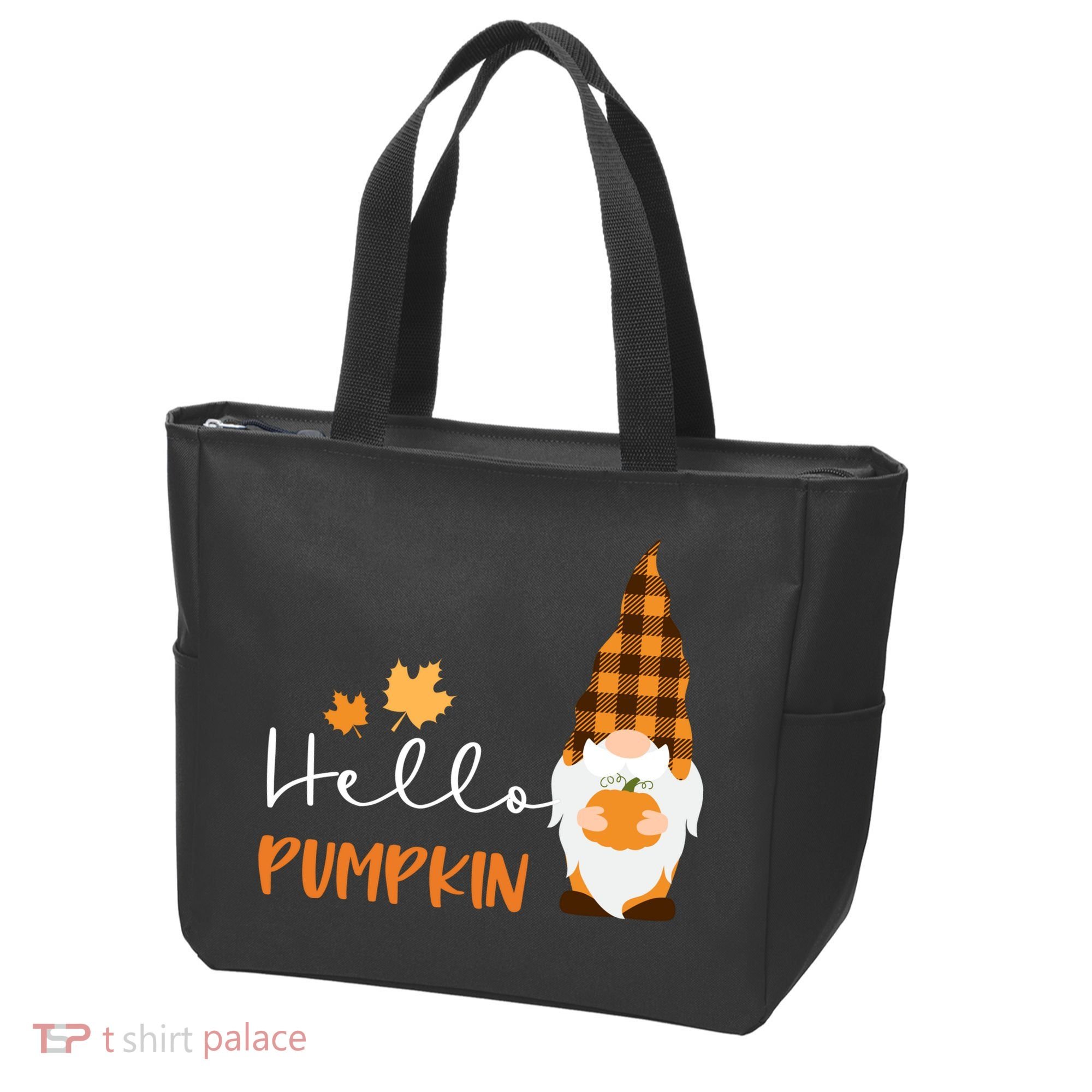 Hello Pumpkin Cute Gnome Fall Autumn Tote Bag