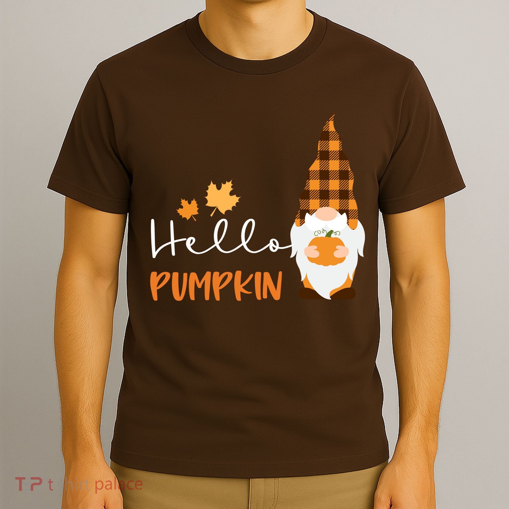 Hello Pumpkin Cute Gnome Fall Autumn T-Shirt
