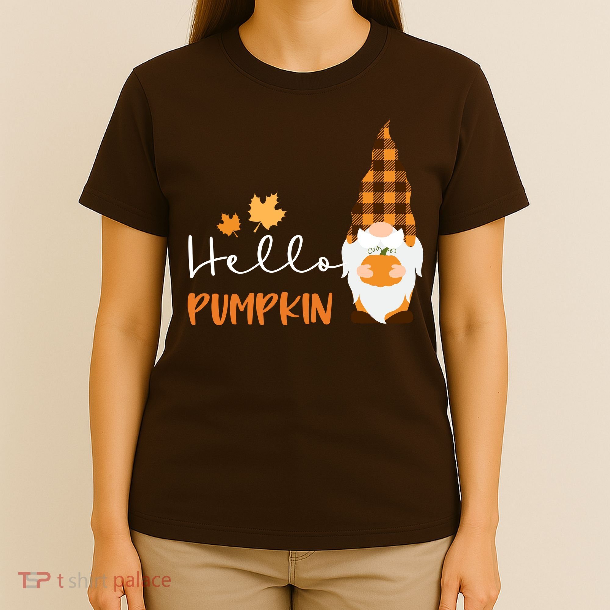 Hello Pumpkin Cute Gnome Fall Autumn T-Shirt