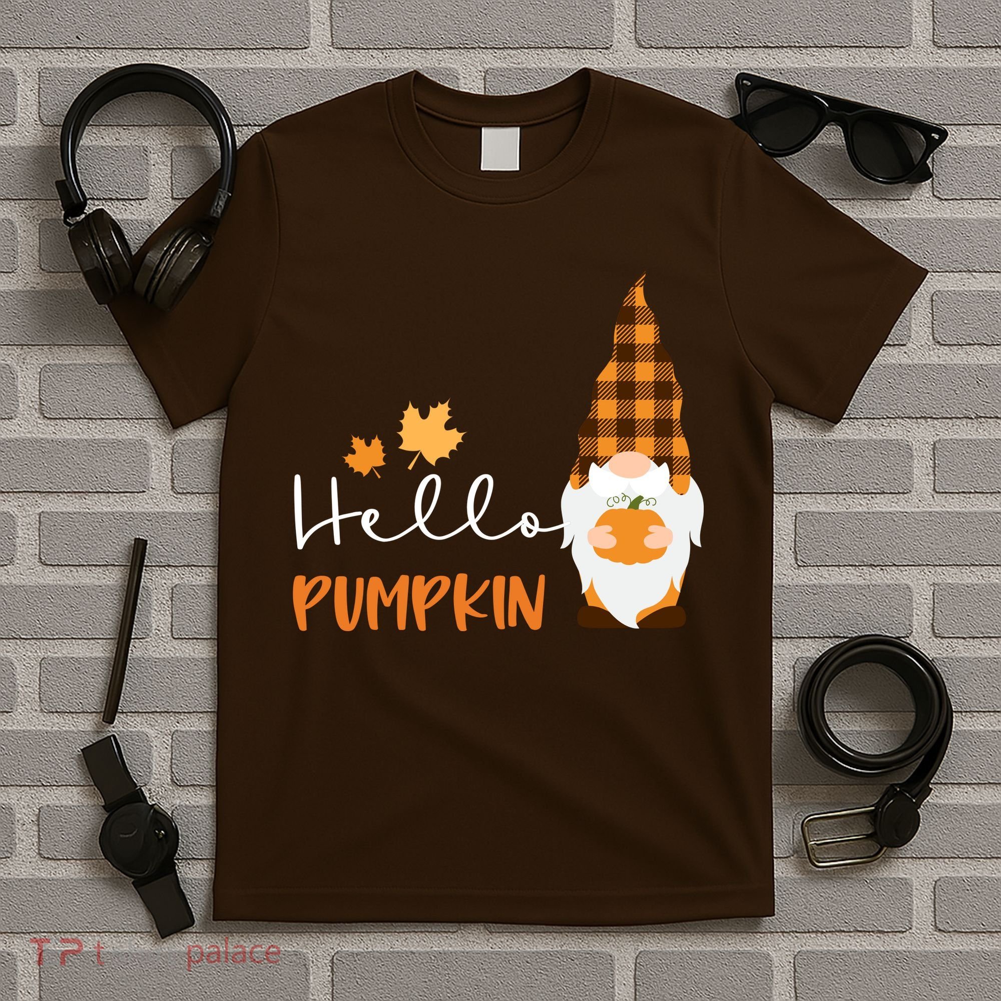 Hello Pumpkin Cute Gnome Fall Autumn T-Shirt