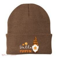 Hello Pumpkin Cute Gnome Fall Autumn Beanie thumb 0