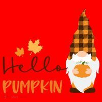 Hello Pumpkin Cute Gnome Fall Autumn Santa Hat thumb 1