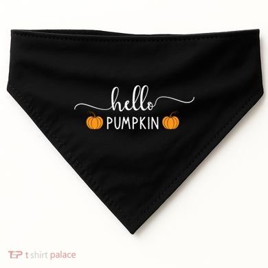 Hello Pumpkin Cute Fall USA-Made Doggie Bandana