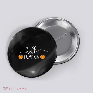 Hello Pumpkin Cute Fall Button