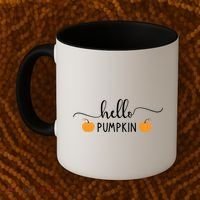 Hello Pumpkin Cute Fall Coffee Mug thumb 2