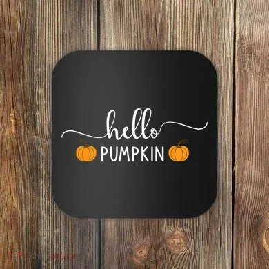 Hello Pumpkin Cute Fall Coaster