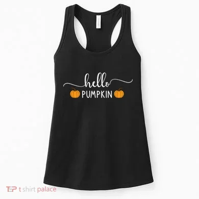 Hello Pumpkin Cute Fall Women's Tank Top