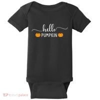 Hello Pumpkin Cute Fall Baby Bodysuit thumb 0