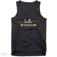 Hello Pumpkin Cute Fall Tank Top thumb 0