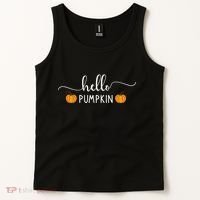 Hello Pumpkin Cute Fall Tank Top thumb 2