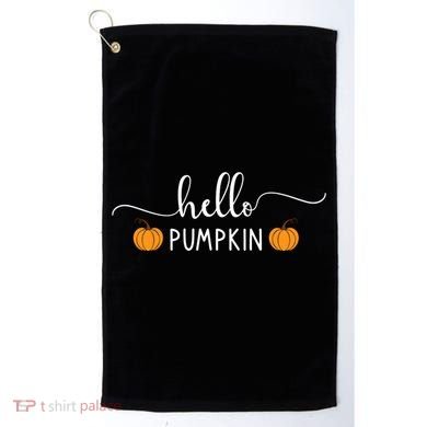 Hello Pumpkin Cute Fall Golf Towel