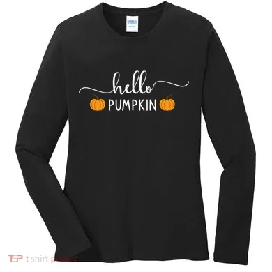 Hello Pumpkin Cute Fall Women's Long Sleeve Shirt