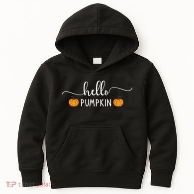 Hello Pumpkin Cute Fall Kids Hoodie