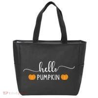 Hello Pumpkin Cute Fall Tote Bag thumb 0