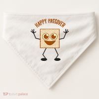 Happy Passover Cute Joyful Sedar Feast Gift USA-Made Doggie Bandana thumb 0