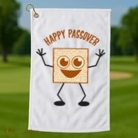 Happy Passover Cute Joyful Sedar Feast Gift Golf Towel thumb 1