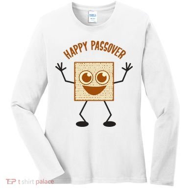 Happy Passover Cute Joyful Sedar Feast Gift Women's Long Sleeve Shirt