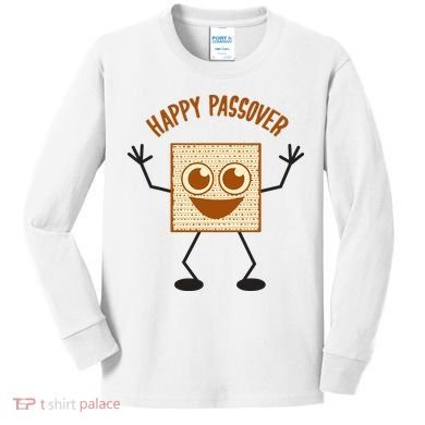 Happy Passover Cute Joyful Sedar Feast Gift Kids Long Sleeve Shirt