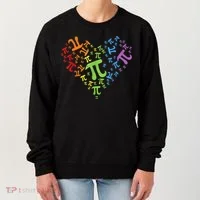 Heart Pi Day Funny Graphic Math Teacher Women's Sweatshirt thumb 0