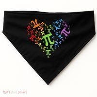 Heart Pi Day Funny Graphic Math Teacher USA-Made Doggie Bandana thumb 0